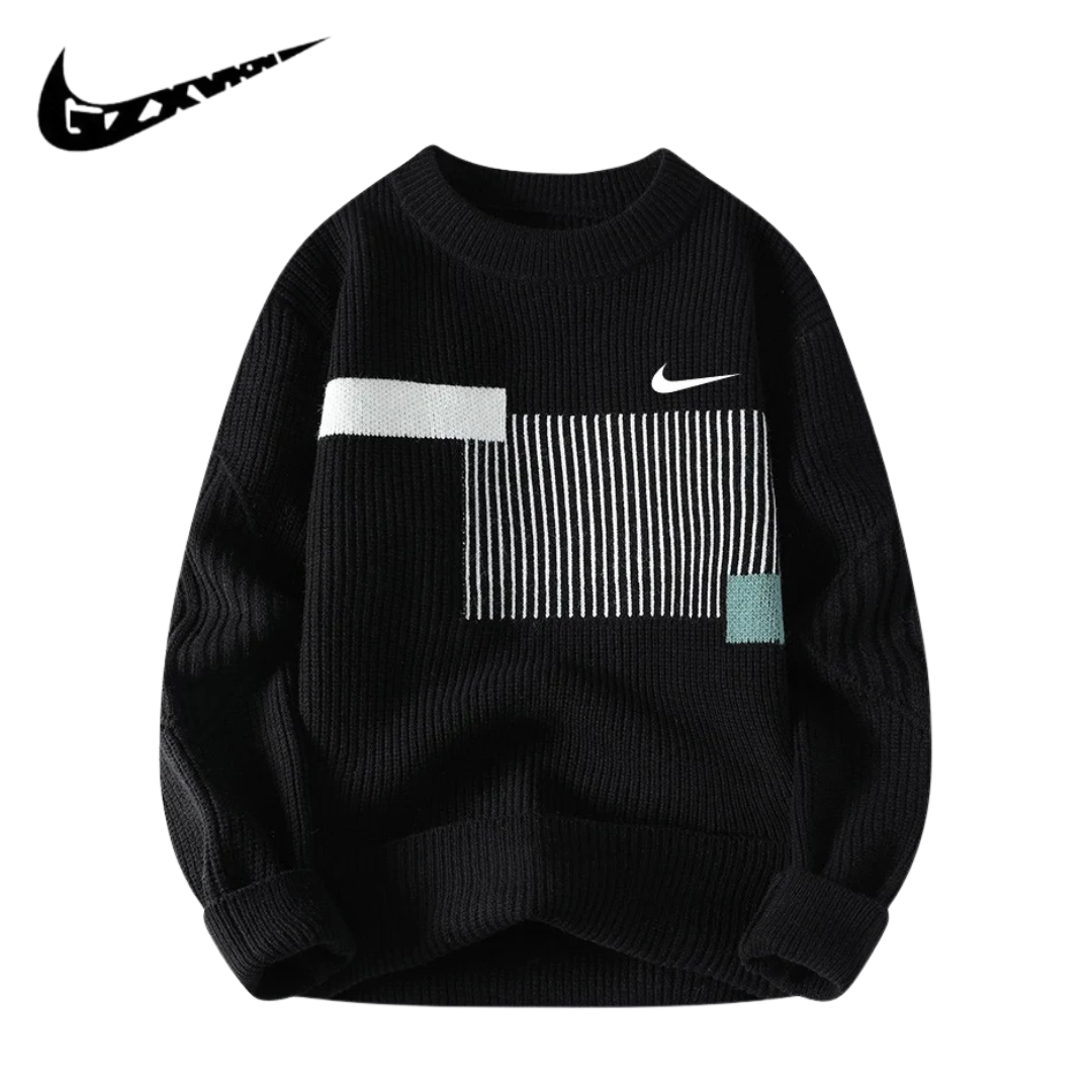 NK - Pull Tricoté Polyvalent à Blocs de Couleurs pour Homme